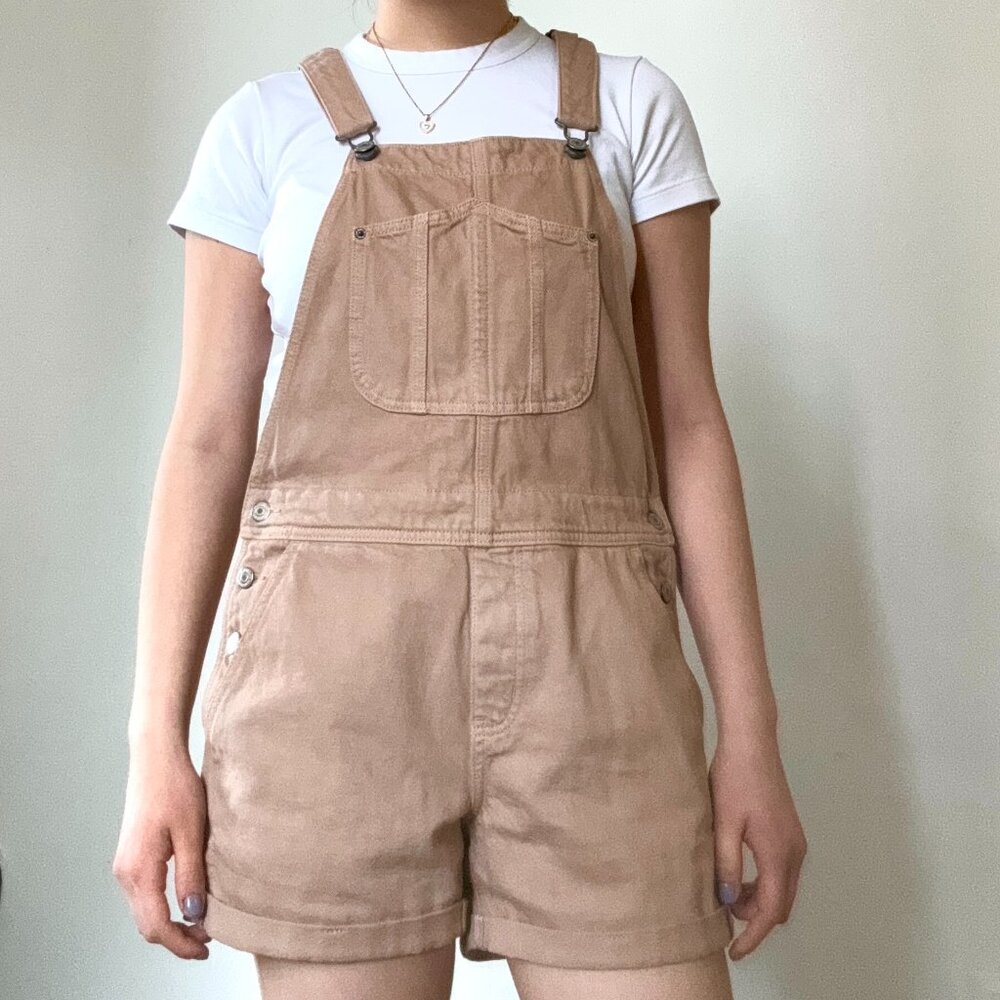 Old Navy Beige Overall Shorts